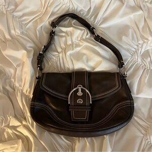 COACH hampton soho brown leather purse